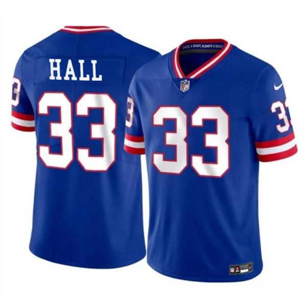 Men & Women & Youth New York Giants #33 Hassan Hall Royal 2023 F.U.S.E. Throwback Limited Jersey->new york giants->NFL Jersey